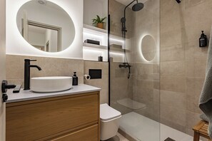 Sèche-cheveux, serviettes fournies, savon, papier toilette