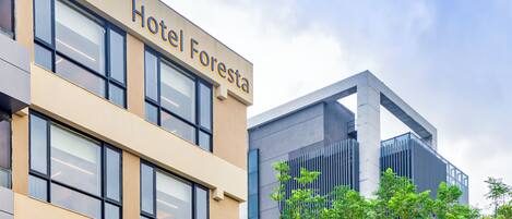 Façana frontal de l'allotjament