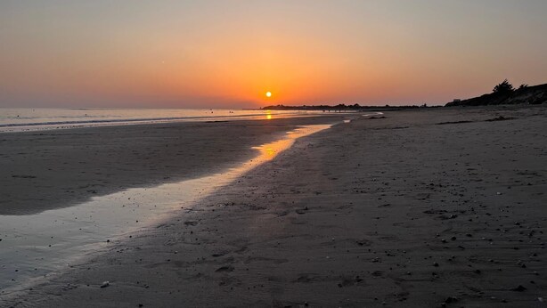 A beach at sunset with a clear sky. - House for rent in Oléron (La Rémigeasse) 100 m from the beach (6 people) (Dolus-d'Oléron)