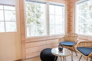 Duplex, 4 quartos, vista para o jardim | Área de estar