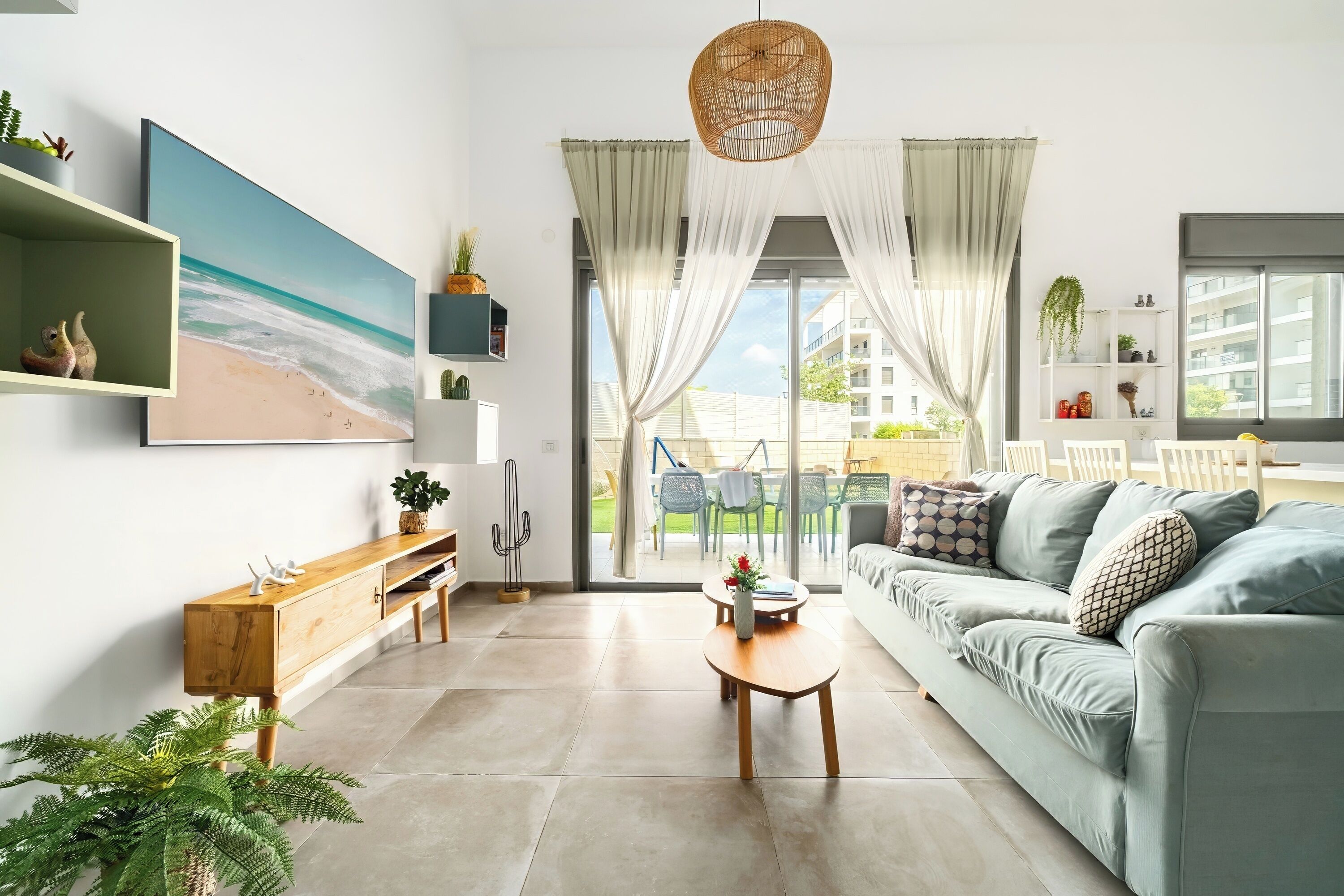 Apartemen, pemandangan kebun | Area keluarga