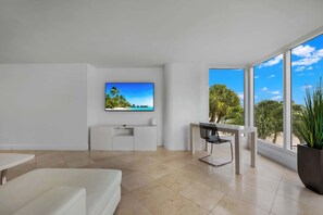 TV, offices - Tropical Palm & Bay Views | Balcony | StayCozy (Miami)