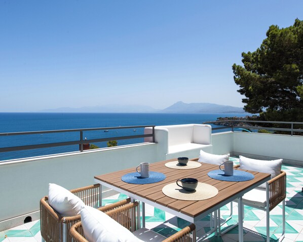 Standard Apartment, Sea View | Terrace/patio