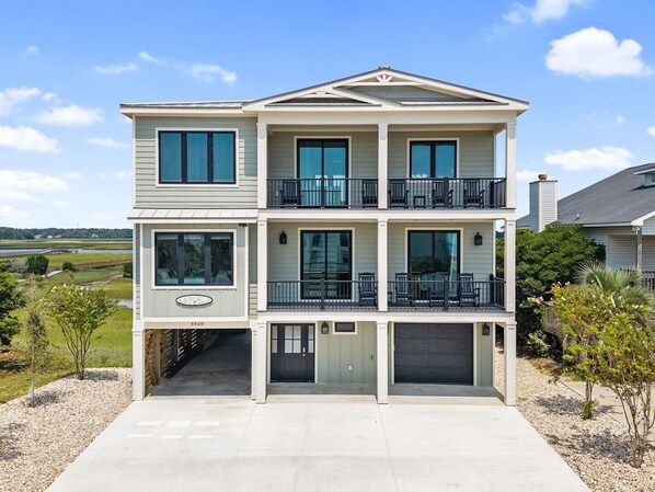 Exterior - NEW 7BR/7.5BA House-Pool,Hot Tub,Elevator,Ocean&ICW Views,Sleeps 15 (Oak Island)