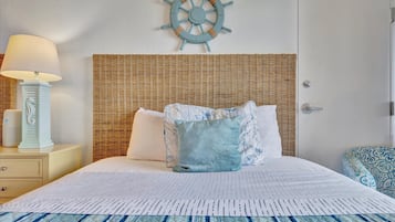 1 bedroom, desk, iron/ironing board, travel crib