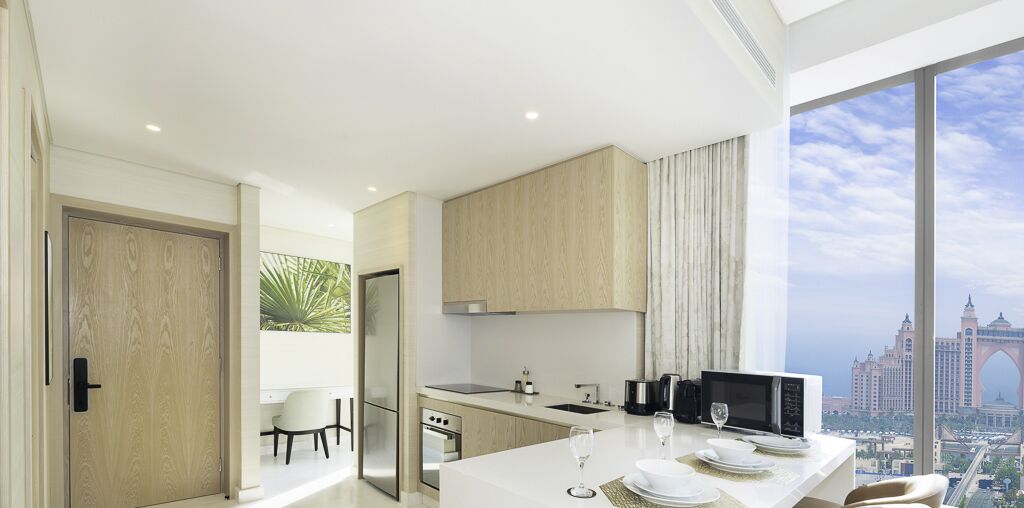 Apartamento, vista para o mar | Cozinha privada | Chaleira elétrica, torradeira