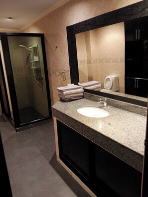 Appartement, 1 slaapkamer, roken, terras | Badkamer