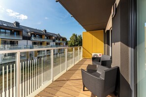 Deluxe-Apartment, Kochnische, am Strand | Blick auf den Innenhof