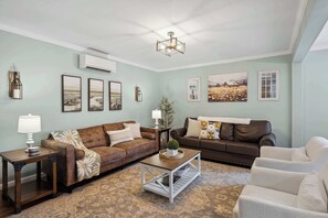 TV, fireplace, video games, table football