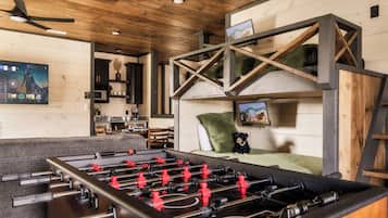 Luxury Cabin, 6 Bedrooms, Private Pool, Mountain View | Desk, laptop workspace, iron/ironing board, free WiFi