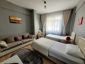 Deluxe Twin Room, City View | Desk, laptop workspace, free WiFi