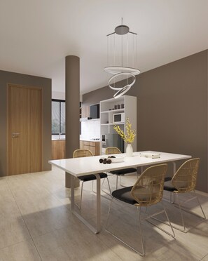 Suíte superluxo, 2 quartos | Opções para refeição no quarto