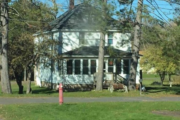 Front of home facing park