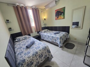 2 habitaciones, tabla de planchar con plancha, internet y ropa de cama 