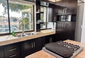 Fridge, microwave, stovetop, coffee/tea maker - 1-Bedroom Penthouse with pool, center Cabarete (Cabarete)