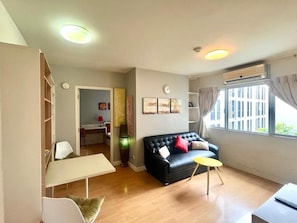 Condo, 1 Bedroom, Accessible, Smoking | Living room - 1BR Condo 5 Min to BTS 1000mbps Fiber Wi-fi Great Location (Bangkok)
