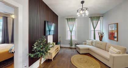 Spacious 6-bedroom townhome in charming Irvington with AC and Parking