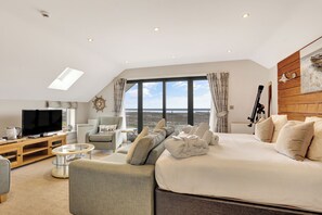 Habitación doble Deluxe, balcón, vista al mar | Wifi gratis