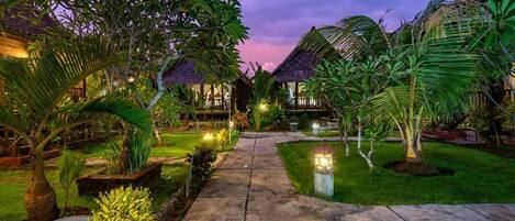 Útsýni yfir garðinn