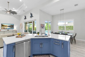 Microwave, oven, stovetop, dishwasher