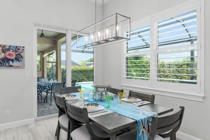 Dining - New Build: 3 bedroom 2 bath home with Pool next to Park - sleeps 8 (Marco Island)