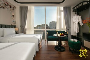 Luxury Twin Room, City View | In-room safe, desk, laptop workspace, blackout curtains - Hanoi Grandeur Hotel (Ha Noi)