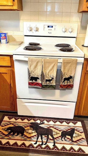 Microwave, oven, stovetop, dishwasher