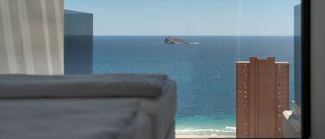 Appartement Deluxe, balcon, vue mer | Coin séjour