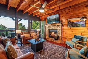 Smart TV, fireplace, video games, table football