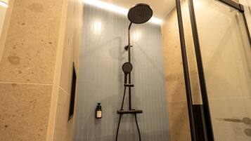 Hair dryer, towels