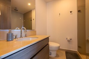 Hair dryer, towels