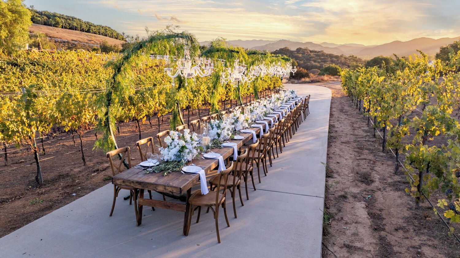 Área externa para banquete