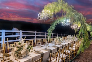 Outdoor banquet area