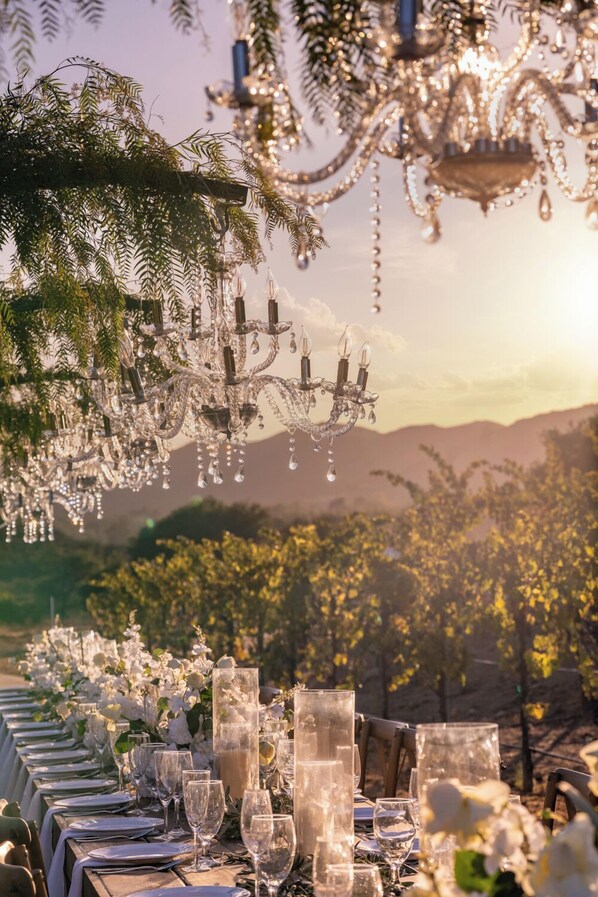 Espace de banquet Ă lâextĂ©rieur