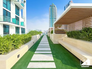 Apartment (1 Bedroom) | Garden - Luxury 1BR Balcony, Pool, Gym Prime Location (Dubai)