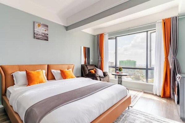 Internet, bed sheets - Deluxe Haven Kilimani with pool & gym yaya center (Nairobi)