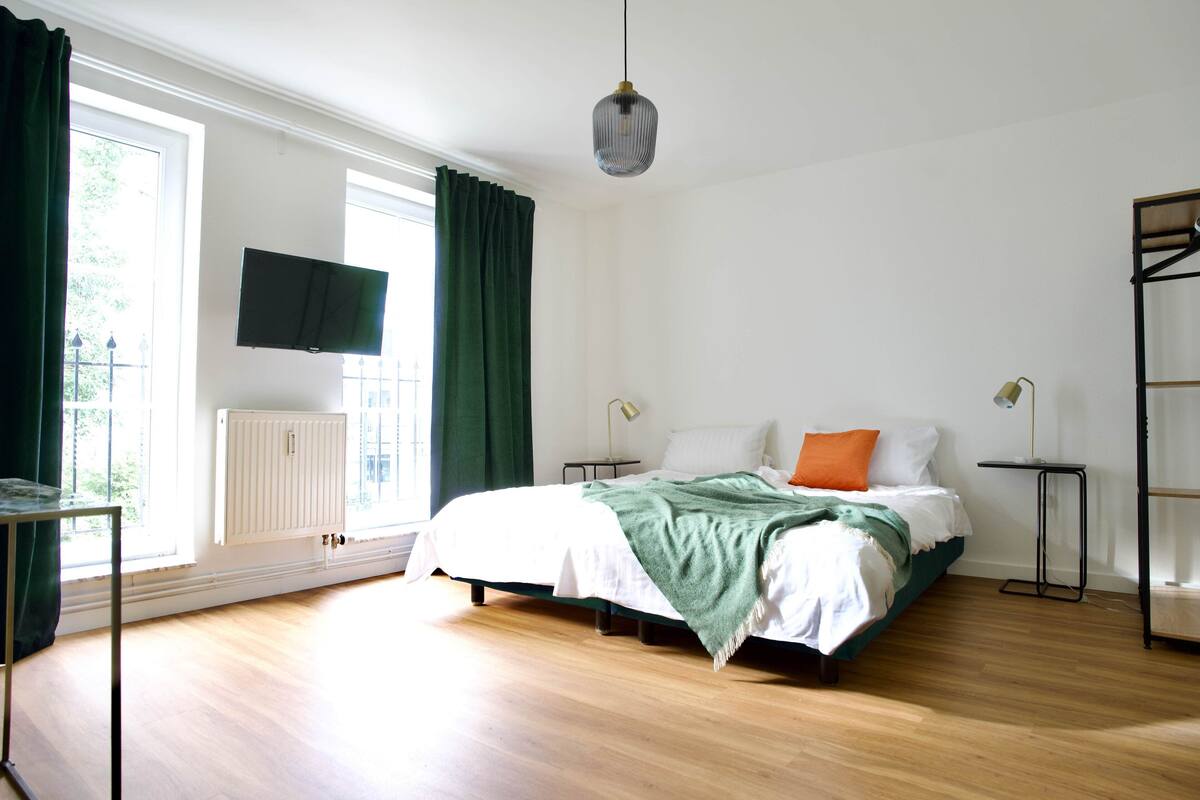 Doppelzimmer, Küche, Blick auf den Innenhof | Kostenloses WLAN