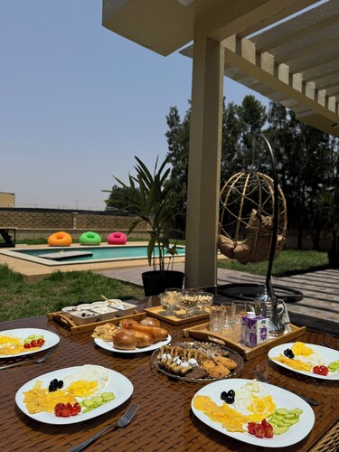 Charming farmhouse in serene Berrechid with AC and swimming pool