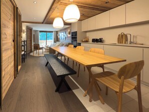 Dining - Fleur des Alpes 304 magnificent brand new apartment in Méribel Altitude 1600 (Les Allues)
