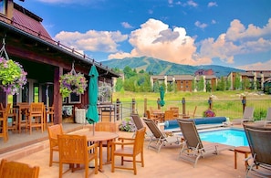 A heated pool