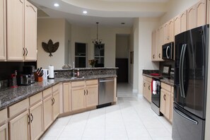 Microwave, oven, stovetop, dishwasher