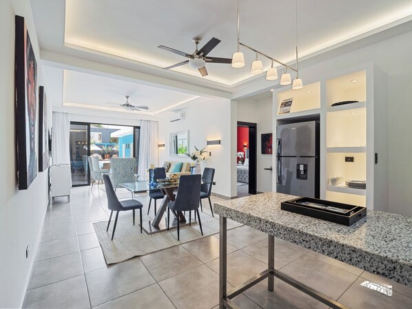 Interior - Modern 1BR at Rizz Suites • Pool Access • Walk to Beach • King Bed• Strong AC (Sosúa)