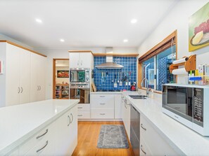 Fridge, microwave, dishwasher, toaster