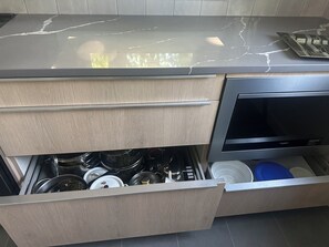 微波炉、烤箱、炉灶、洗碗机