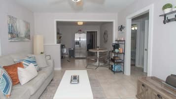 House, Multiple Beds, Patio, Garden View (Brunswick Bungalow) | Living area | 42-inch flat-screen TV with digital channels