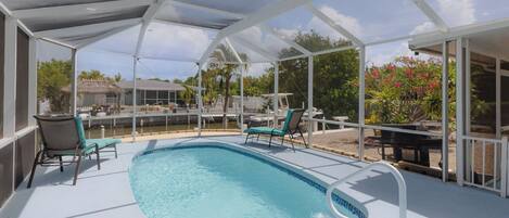 A heated pool