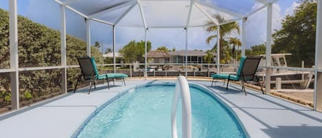 A heated pool
