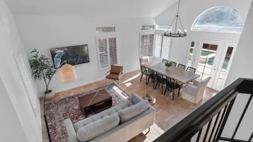 Smart TV, video games, foosball, books