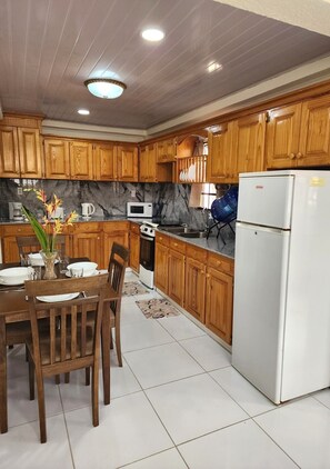 Full-size fridge, microwave, oven, stovetop - Ideal Executive Suites (Georgetown)