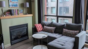 TV connectée, cheminée